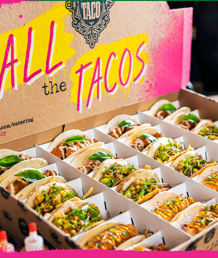 Eat & drink like a pro with catering. Velvet Taco
